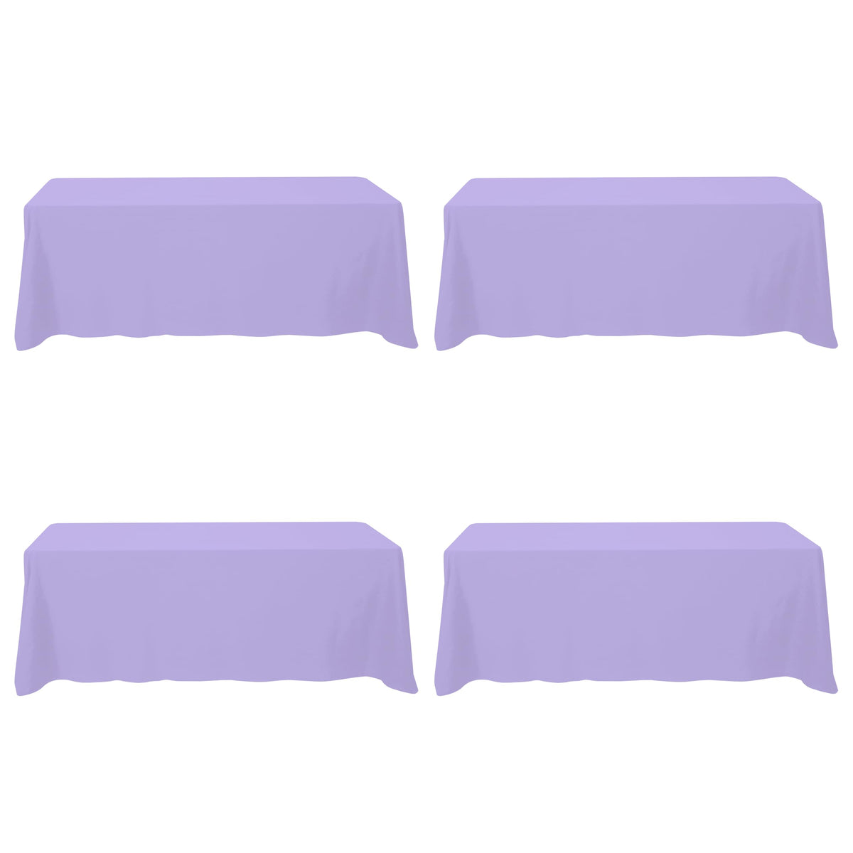 BRILLMAX 6 Pack Ivory Tablecloths 60x102 Inch for 6ft Rectangle Tables