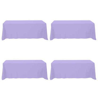 BRILLMAX 6 Pack Ivory Tablecloths 60x102 Inch for 6ft Rectangle Tables