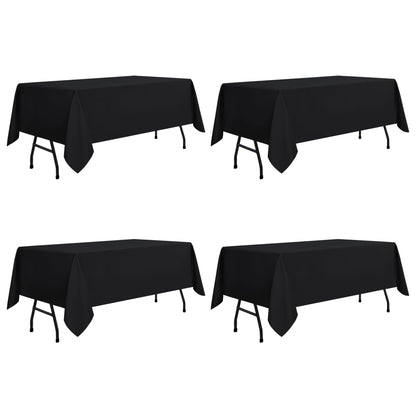sancua Rectangle Tablecloth, 60 x 84 Inch, Black