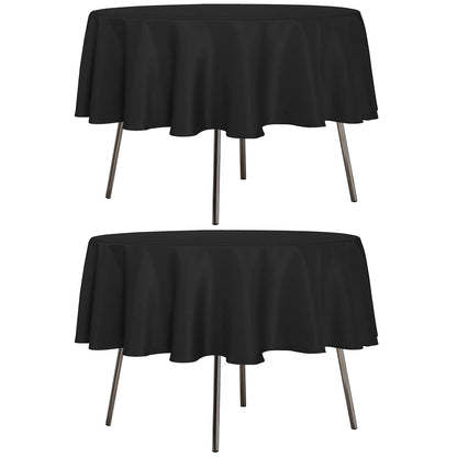 sancua 2 Pack Black Tablecloths 60x102 Inch for 6 Feet Rectangle Tables