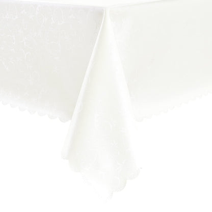 Romanstile Waterproof Vinyl Tablecloth Rectangle, 60 x 84 Inch, Rose Beige