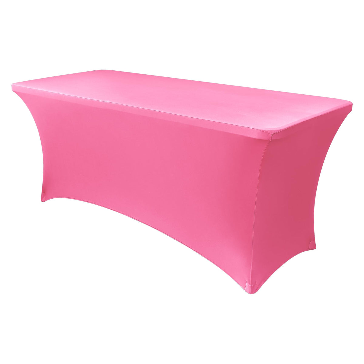 Obstal 6ft Stretch Black Spandex Table Cloth 2 Pack for Folding Tables