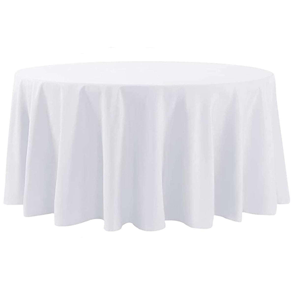 6 Pack White Round Tablecloths 120 Inch for Dining Tables