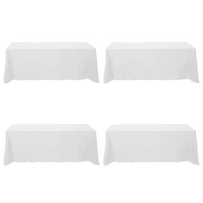 BRILLMAX 6 Pack Ivory Tablecloths 60x102 Inch for 6ft Rectangle Tables