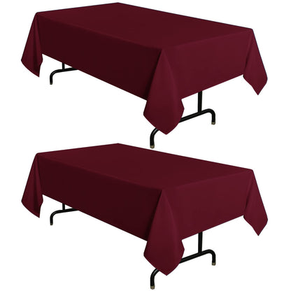sancua 2 Pack Black Tablecloths 60x102 Inch for 6 Feet Rectangle Tables