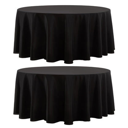 6 Pack White Round Tablecloths 120 Inch for Dining Tables