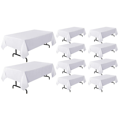 sancua 2 Pack Black Tablecloths 60x102 Inch for 6 Feet Rectangle Tables