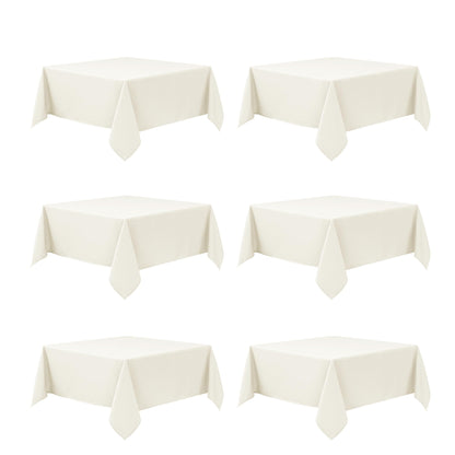 10-Pack White Tablecloths for Rectangle Tables, 60 x 102 Inches