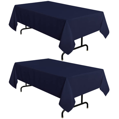 sancua 2 Pack Black Tablecloths 60x102 Inch for 6 Feet Rectangle Tables