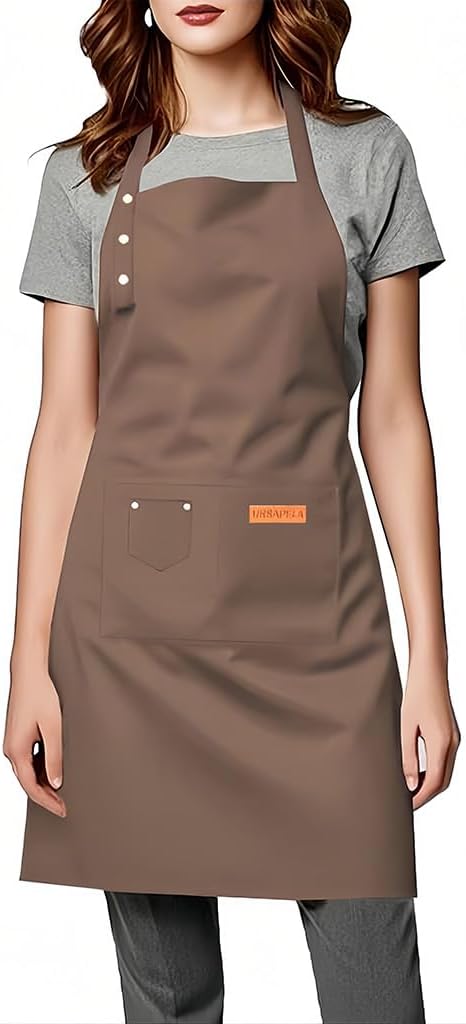 Aprons for Women Men, Water-Resistant Kitchen Aprons for Cooking