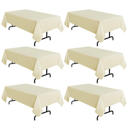sancua 2 Pack Black Tablecloths 60x102 Inch for 6 Feet Rectangle Tables