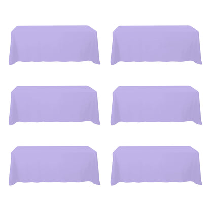 BRILLMAX 6 Pack Ivory Tablecloths 60x102 Inch for 6ft Rectangle Tables