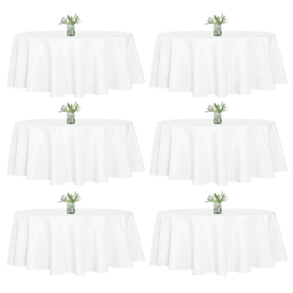 WIGENIUS 6 Pack White Table Cloth Rectangle 60X102 Inch Tablecloth Fit 6FT