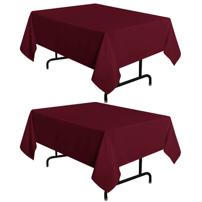 sancua 2 Pack Black Tablecloths 60x102 Inch for 6 Feet Rectangle Tables