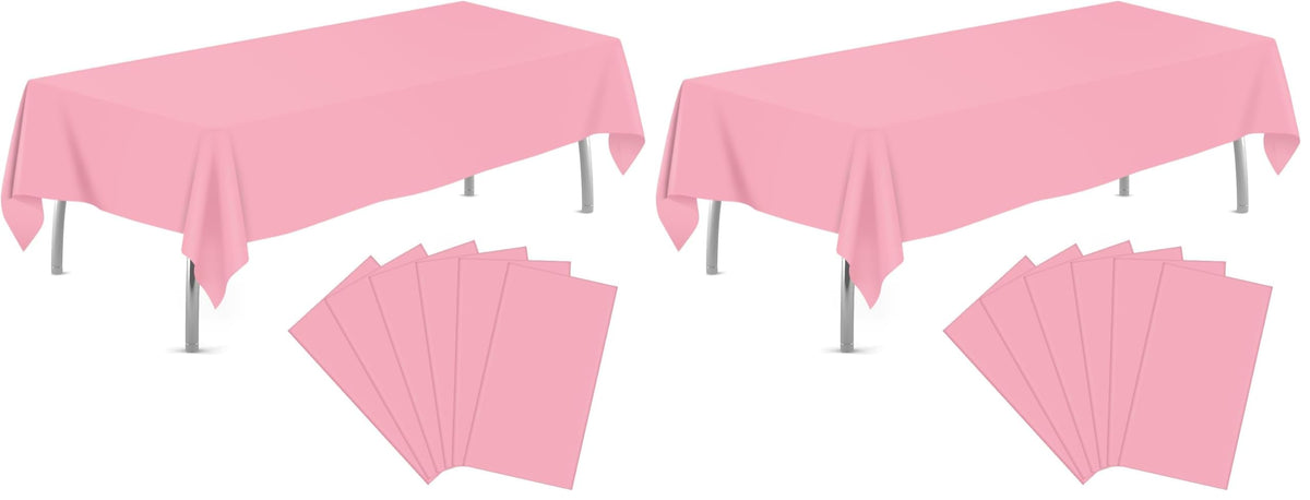 tujol Royal Blue 6 Pack Plastic Table Cloth 54" x 108", Disposable Tablecloths Rectangle Table Cover, Plastic Tablecloths for Parties