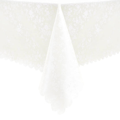 Romanstile Waterproof Vinyl Tablecloth Rectangle, 60 x 84 Inch, Rose Beige