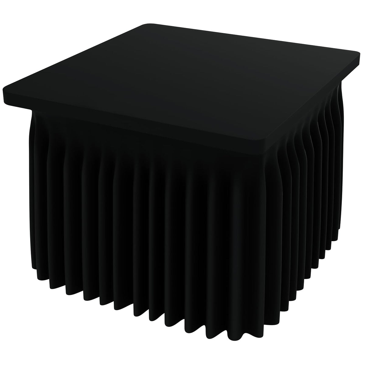 Smiry Spandex Elastic Fitted Table Cloth Skirt for 6FT Rectangle Table