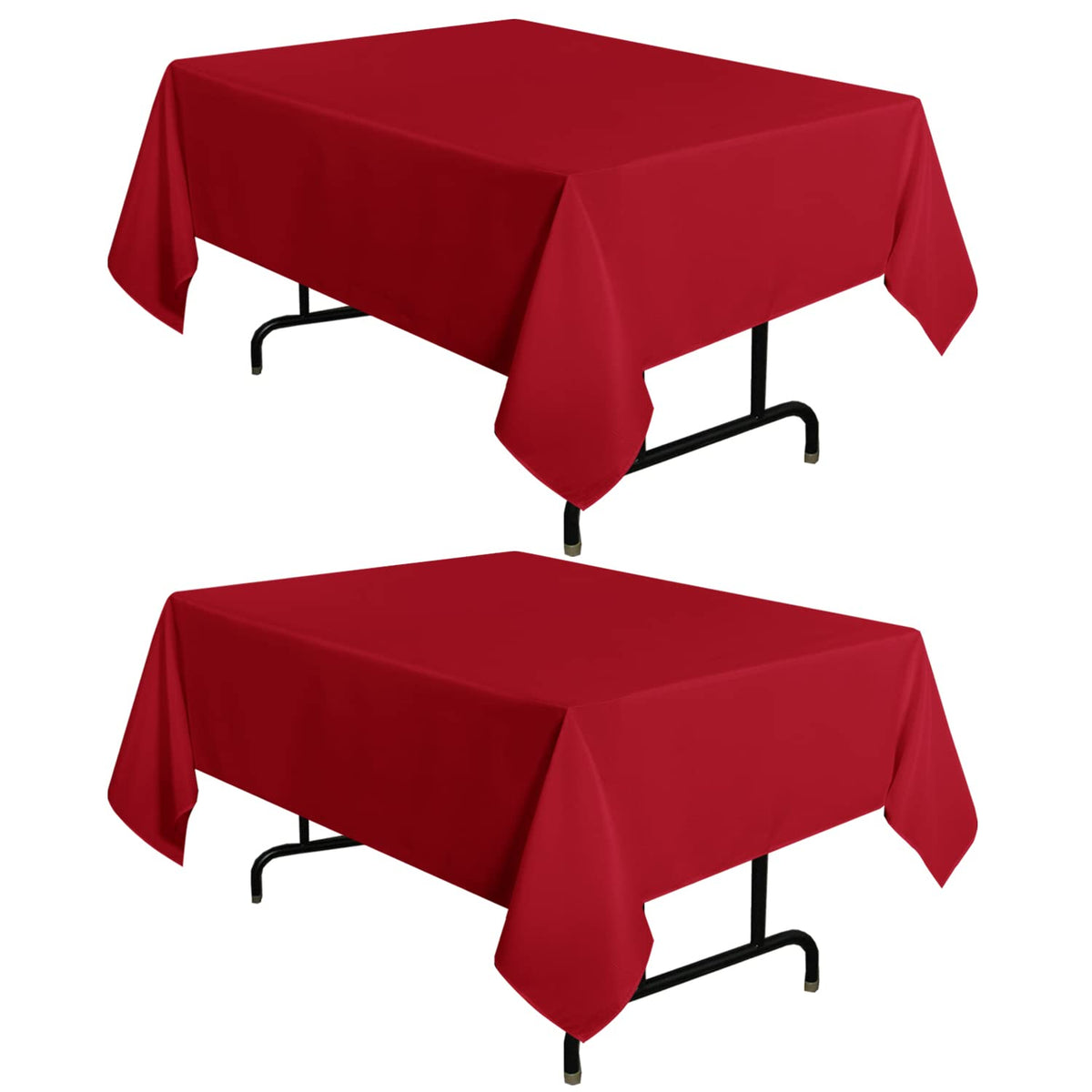sancua 2 Pack Black Tablecloths 60x102 Inch for 6 Feet Rectangle Tables