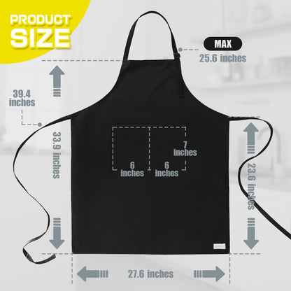 ROTANET Extra Large Apron for Men Cooking Adjustable, 2 Pockets, Waterproof