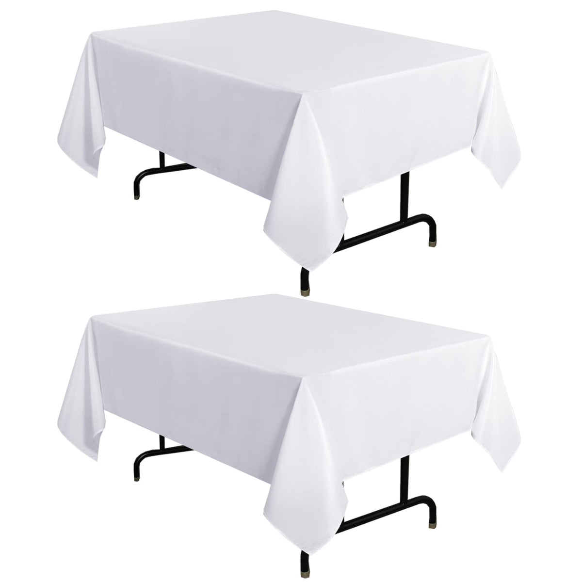sancua 2 Pack Black Tablecloths 60x102 Inch for 6 Feet Rectangle Tables