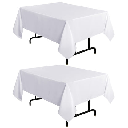 sancua 2 Pack Black Tablecloths 60x102 Inch for 6 Feet Rectangle Tables
