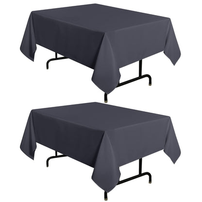 sancua 2 Pack Black Tablecloths 60x102 Inch for 6 Feet Rectangle Tables