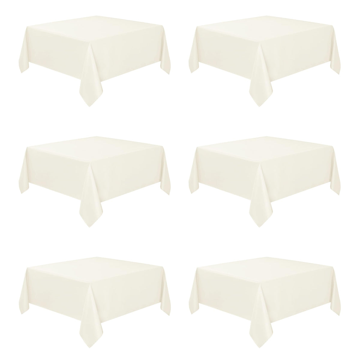 Fitable 6 Pack Black Tablecloths 70x120 Inch for 6-8 Ft Rectangle Tables