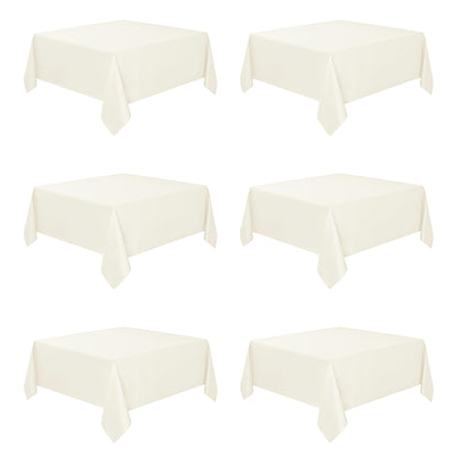 Fitable 6 Pack Black Tablecloths 70x120 Inch for 6-8 Ft Rectangle Tables
