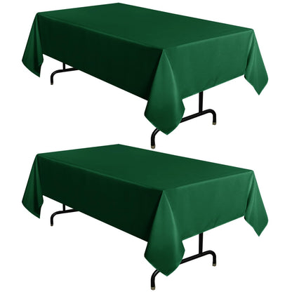 sancua 2 Pack Black Tablecloths 60x102 Inch for 6 Feet Rectangle Tables