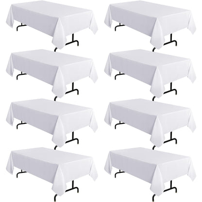 sancua 2 Pack Black Tablecloths 60x102 Inch for 6 Feet Rectangle Tables