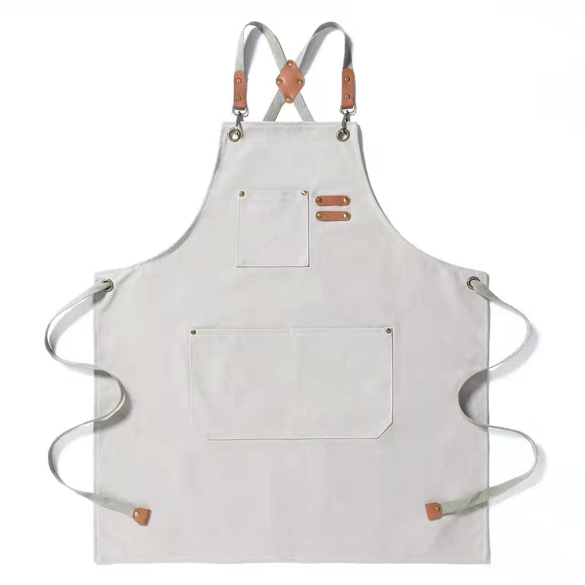 Tosewever Canvas Cross Back Chef Cotton Aprons for Men Women with Large Pockets