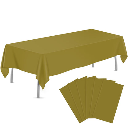 tujol Royal Blue 6 Pack Plastic Table Cloth 54" x 108", Disposable Tablecloths Rectangle Table Cover, Plastic Tablecloths for Parties