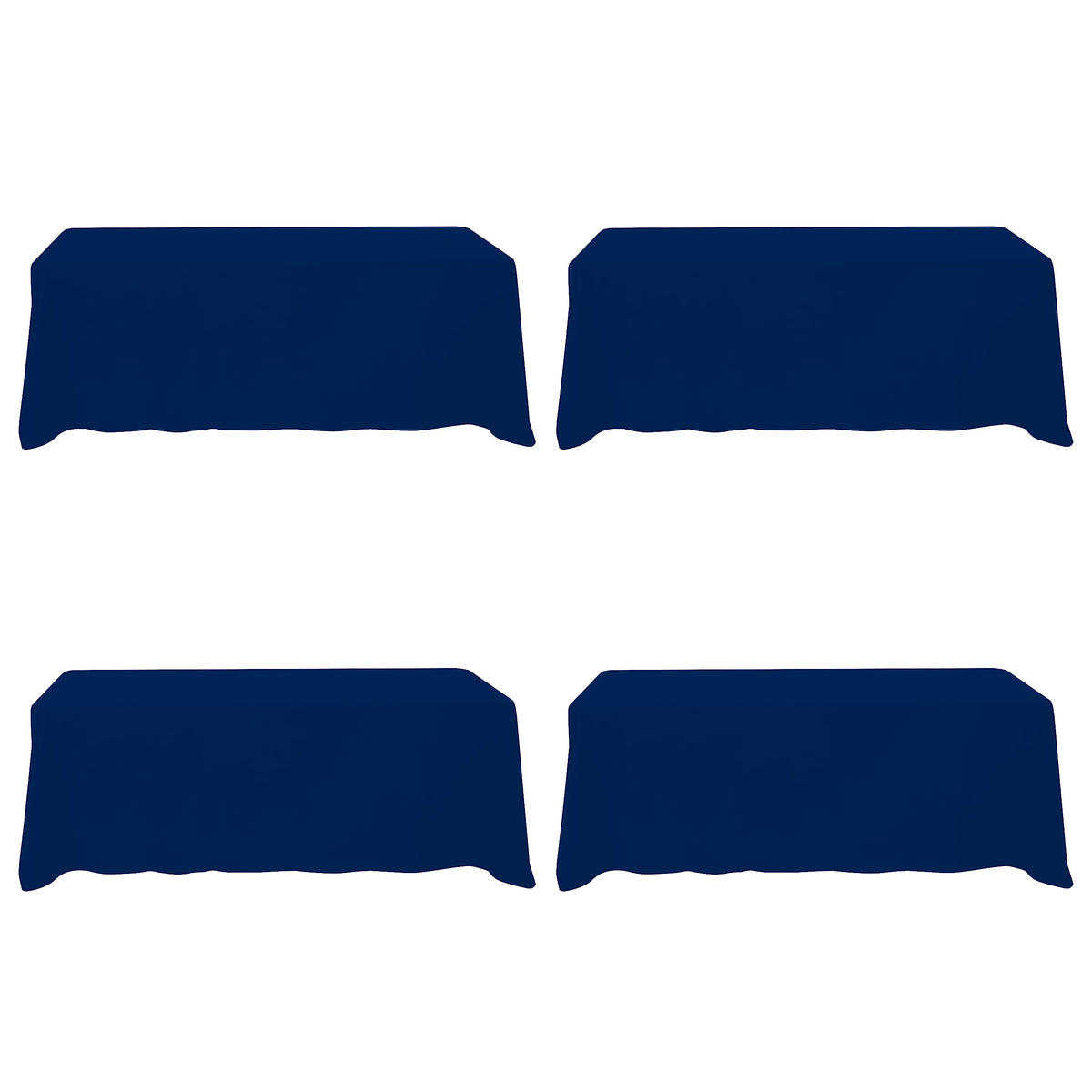 BRILLMAX 6 Pack Ivory Tablecloths 60x102 Inch for 6ft Rectangle Tables