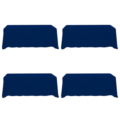 BRILLMAX 6 Pack Ivory Tablecloths 60x102 Inch for 6ft Rectangle Tables