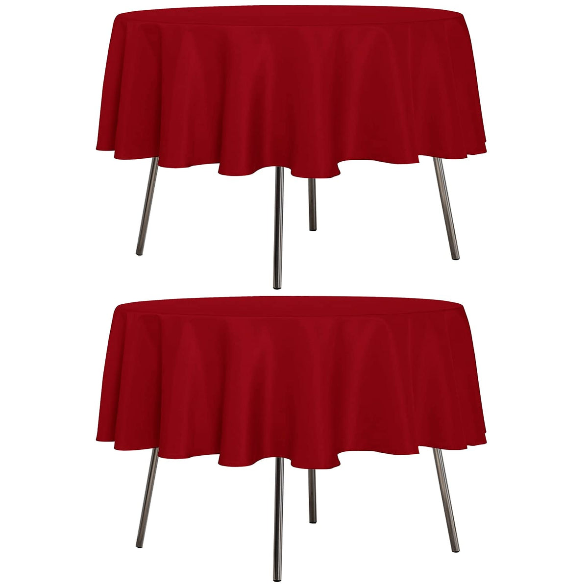 sancua 2 Pack Black Tablecloths 60x102 Inch for 6 Feet Rectangle Tables