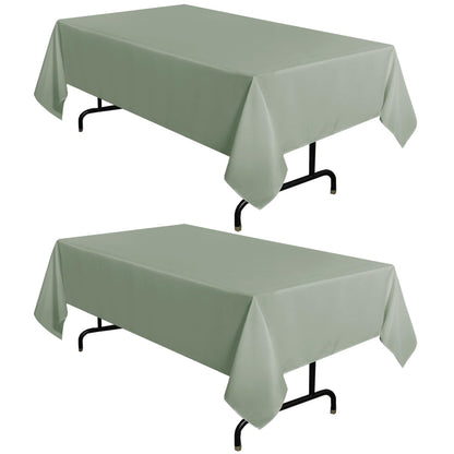 sancua 2 Pack Black Tablecloths 60x102 Inch for 6 Feet Rectangle Tables
