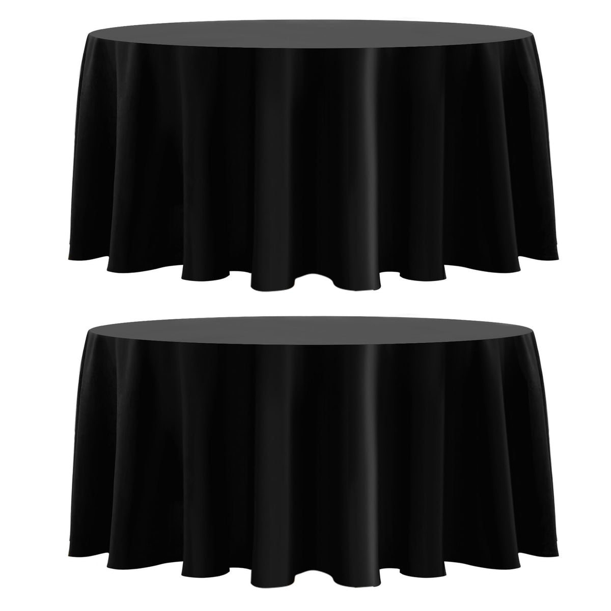 6 Pack White Round Tablecloths 120 Inch for Dining Tables