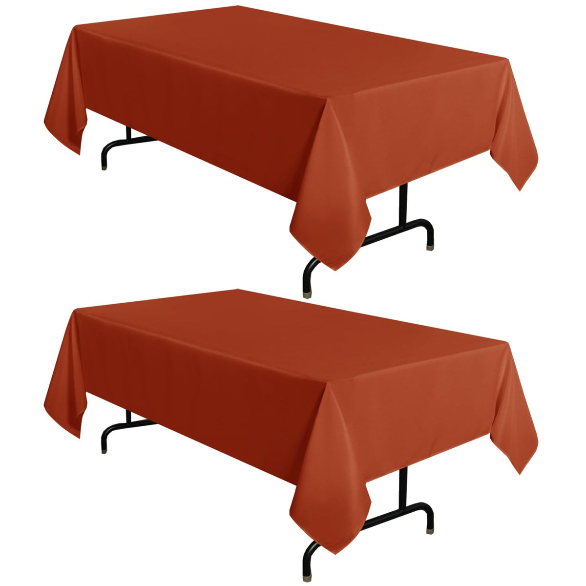 sancua 2 Pack Black Tablecloths 60x102 Inch for 6 Feet Rectangle Tables