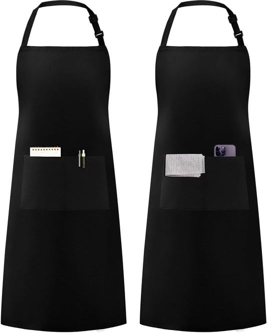 Syntus Apron for Men Women, Adjustable Cooking Kitchen Apron with 2 Pockets