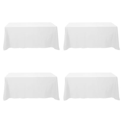 BRILLMAX 6 Pack Ivory Tablecloths 60x102 Inch for 6ft Rectangle Tables