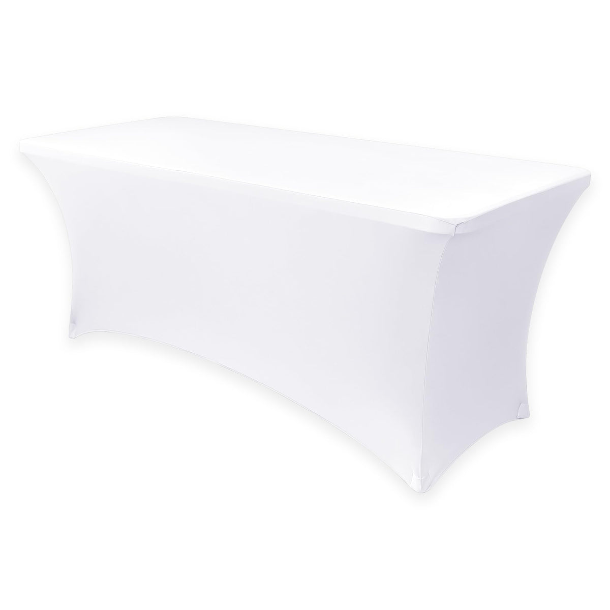 Obstal 6ft Stretch Black Spandex Table Cloth 2 Pack for Folding Tables