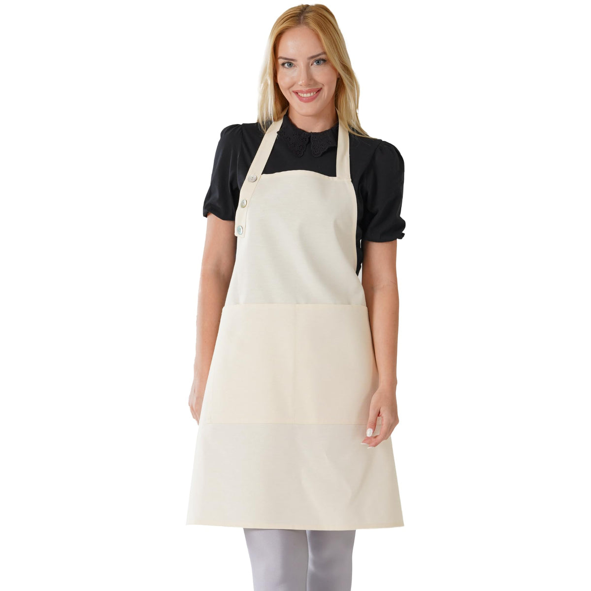 TOSHE Kitchen Apron for Women & Men Waterdrop Resistant, Adjustable Button