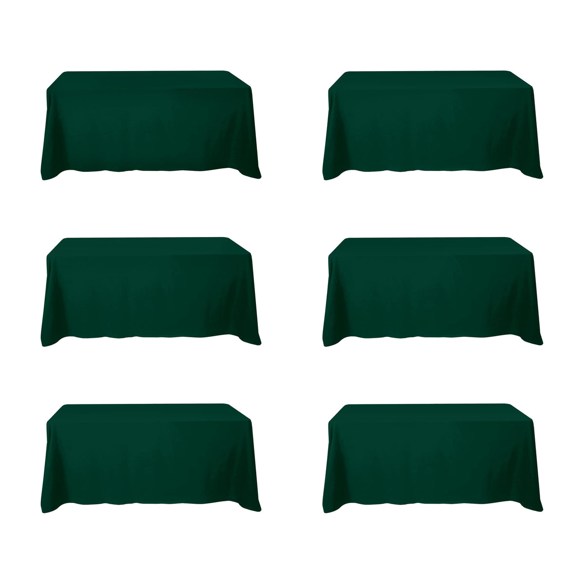 BRILLMAX 6 Pack Ivory Tablecloths 60x102 Inch for 6ft Rectangle Tables