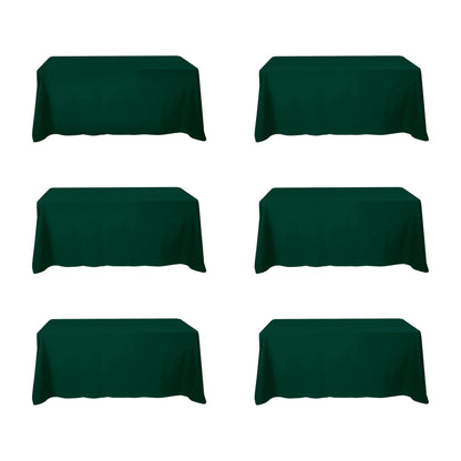BRILLMAX 6 Pack Ivory Tablecloths 60x102 Inch for 6ft Rectangle Tables