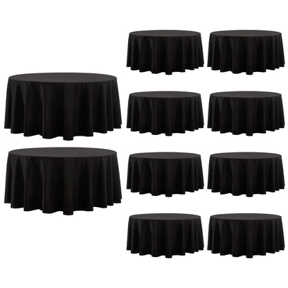 6 Pack White Round Tablecloths 120 Inch for Dining Tables