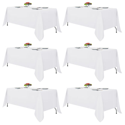 Fitable 6 Pack Black Tablecloths 70x120 Inch for 6-8 Ft Rectangle Tables