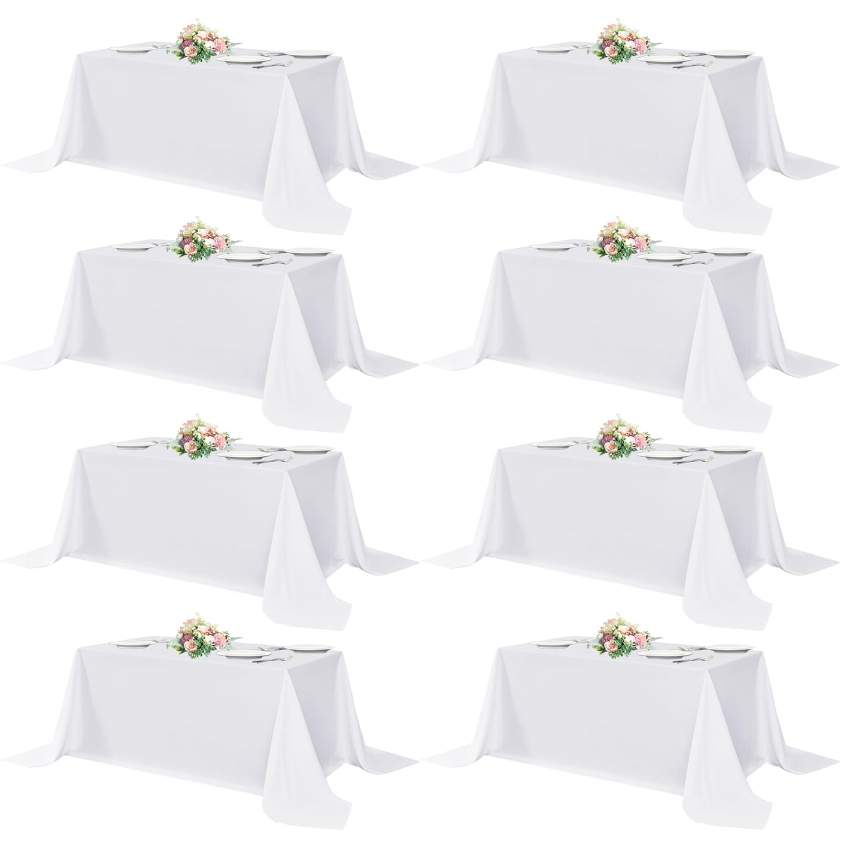 sancua Rectangle Tablecloth, 60 x 84 Inch, Black