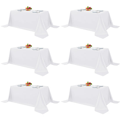 Fitable 6 Pack Black Tablecloths 70x120 Inch for 6-8 Ft Rectangle Tables