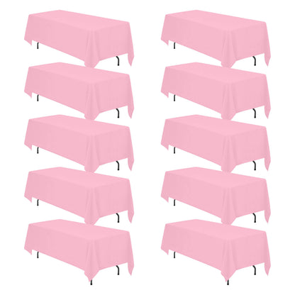 BRILLMAX 6 Pack Ivory Tablecloths 60x102 Inch for 6ft Rectangle Tables