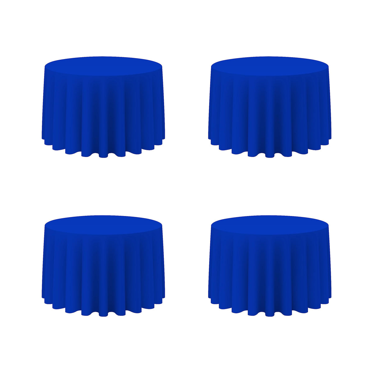 BRILLMAX 6 Pack Navy Blue Round Tablecloths 120 Inch for 60" Tables